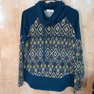 Perfect Peach Women's Blue Turtleneck Sweater